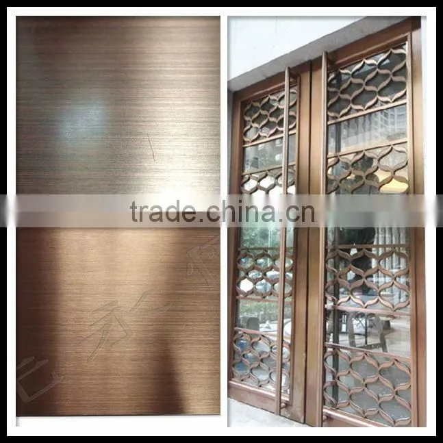 Colored decorative 304 stainless steel sheet plate hairline/hl finish