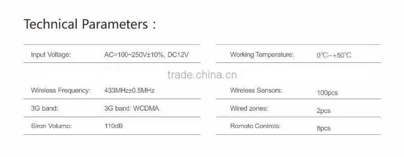 China Factory OEM/ODM GSM security wireless 3G smart security alarm system YL-007WM2