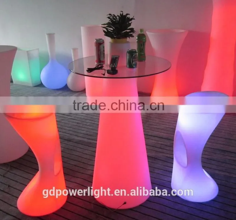 PE Plastic Bar Table with LED light and remote control YXF-50120E