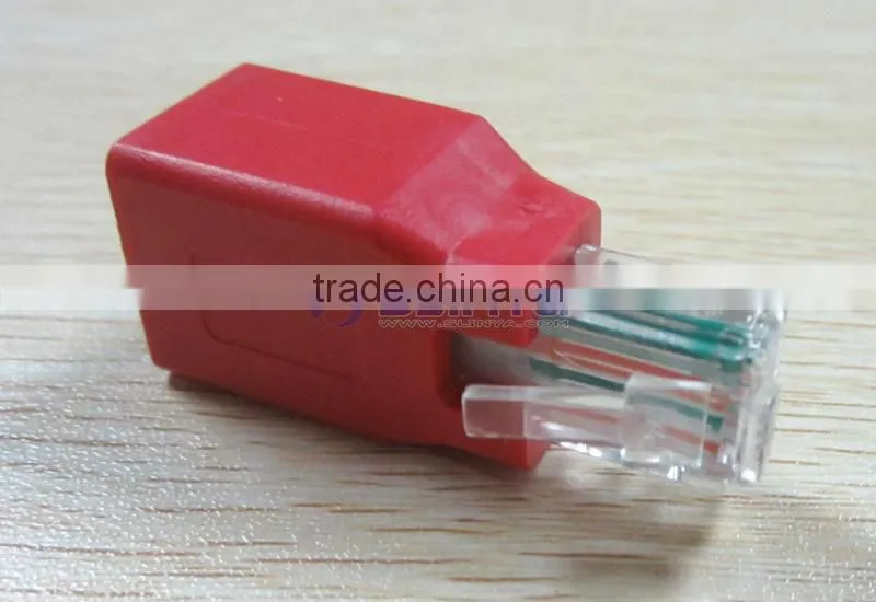 Red Color Housing Ethernet High Speed RJ45 Connector