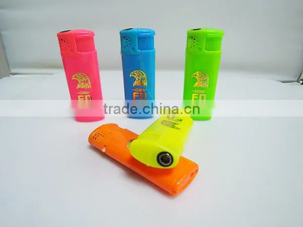 Chic small size wind-resistant torch flame cigarett lighter electr custom logo lighter