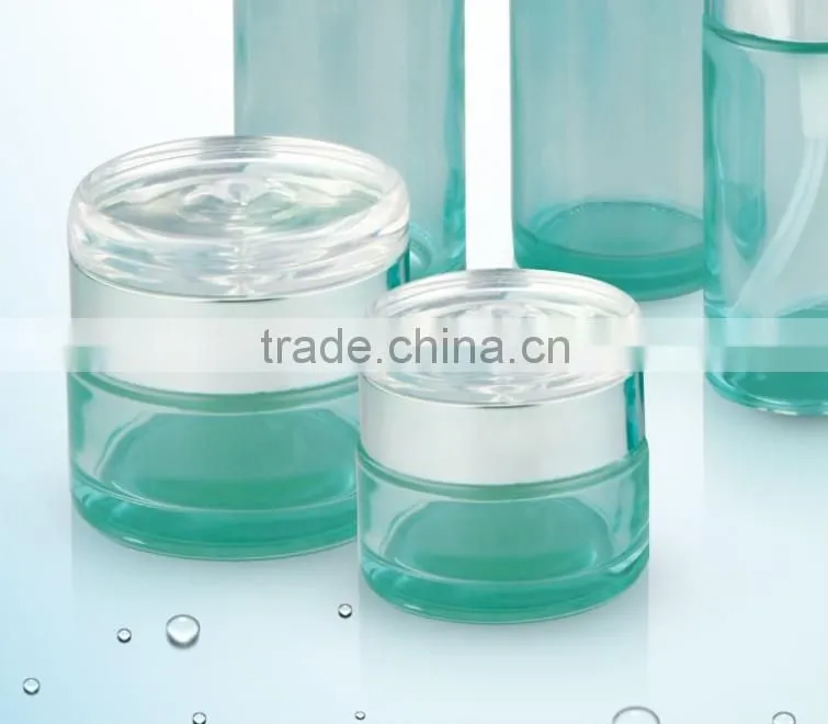 wholesale 30g,50g glass jar 40ml,100ml,120ml glass round bottle packing cosmetic