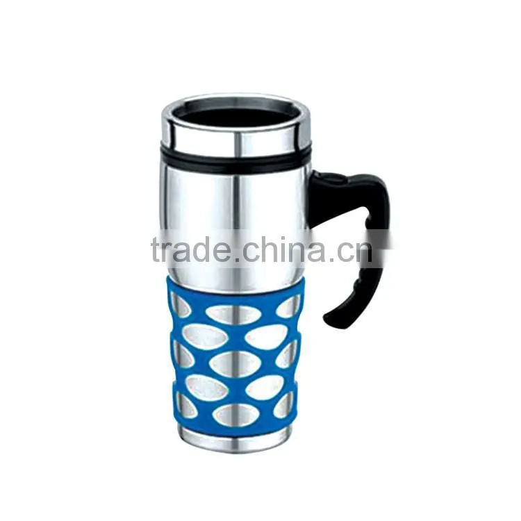 Travel Mugs in 16oz with silicone wrap