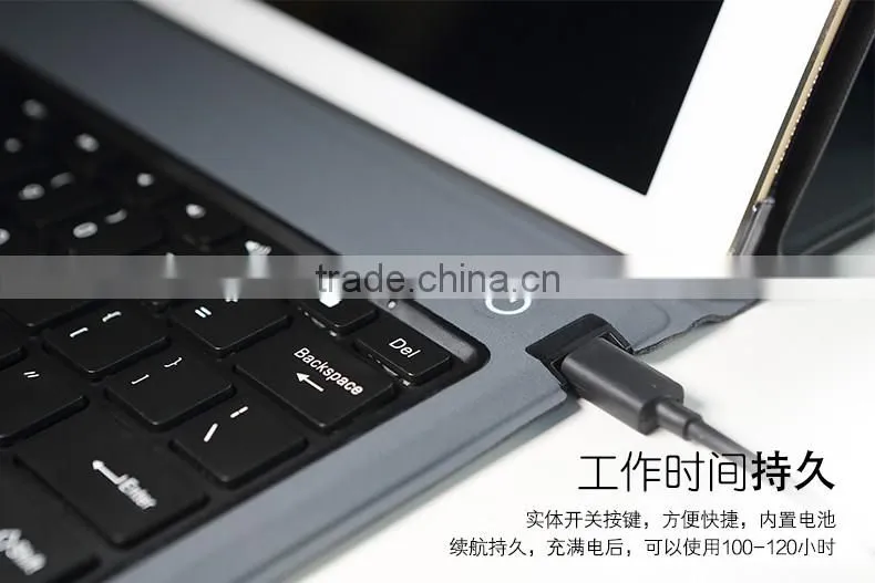 ROCK PU Leather Bluetooth Keyboard Case Cover For iPad Pro 12.9" Stand Holder Bluetooth Keyboard Case Cover MT-5323