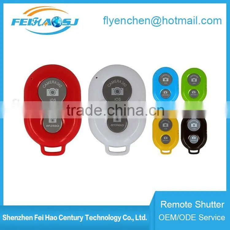 Portable selfie stick with bluetooth remote shutter