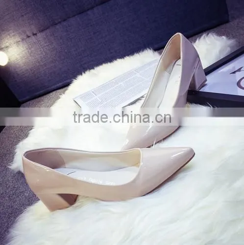 fashion cuban heel pointed toe comfortable ladies shoes