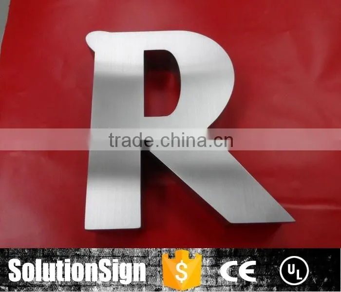 stainless steel alphabet sign 3d chrome letters or numbers