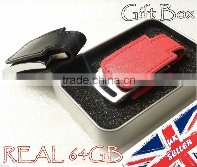 Custom high quality pu leather usb memory stick 1G 2G 4G 8G 16G 32G 64G with embossed logo