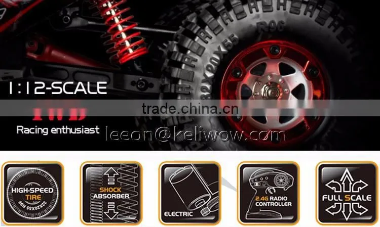 2.4G 4WD 1:12 Full Scale Remote Control Hobby RC Truck Model