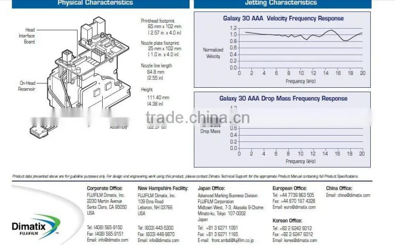 Spectra galaxy PH 256/30 AAA print head