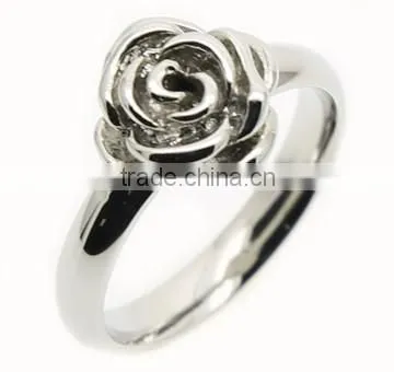 High Quality Lowest Price stainless steel casting rings with one big CZ stone