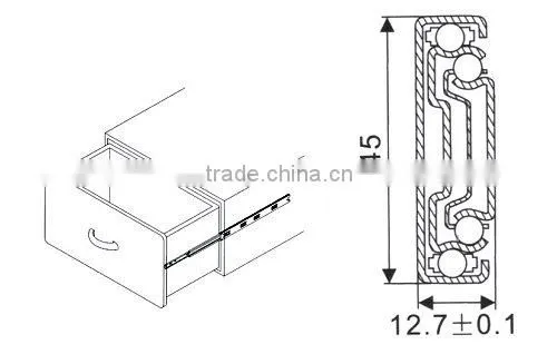 Full Extension ball bearing slide