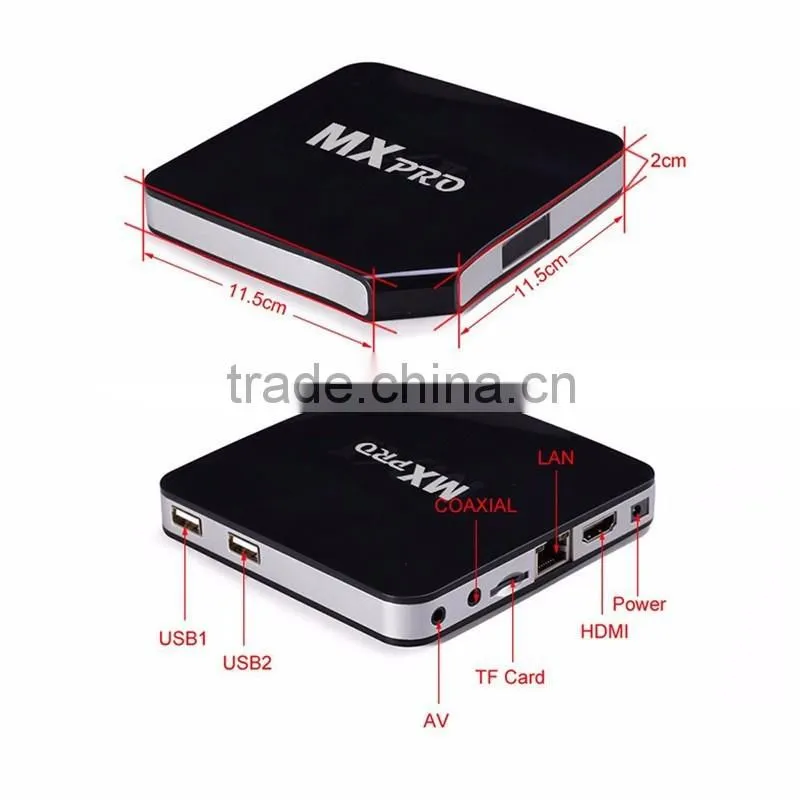 Hot Selling MX PRO Android 4.4 Quad Core Amlogic S805 Smart TV BOX