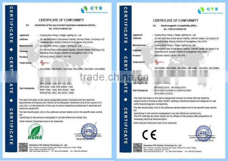 Good Dissipation stage lighting 280w outdoor gobo projector