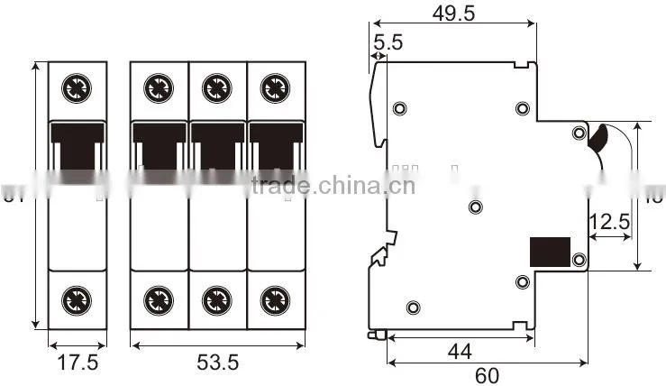 MCB 10KA 3 POLE CIRCUIT BREAKER