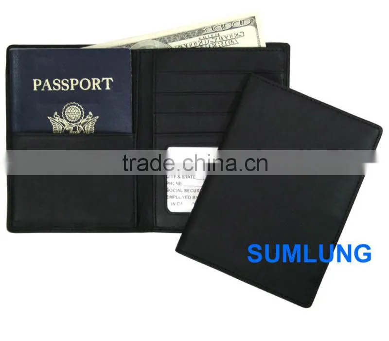 RFID Blocking Wallet for Credit Card and Passport Nappa Leather offer OEM logo