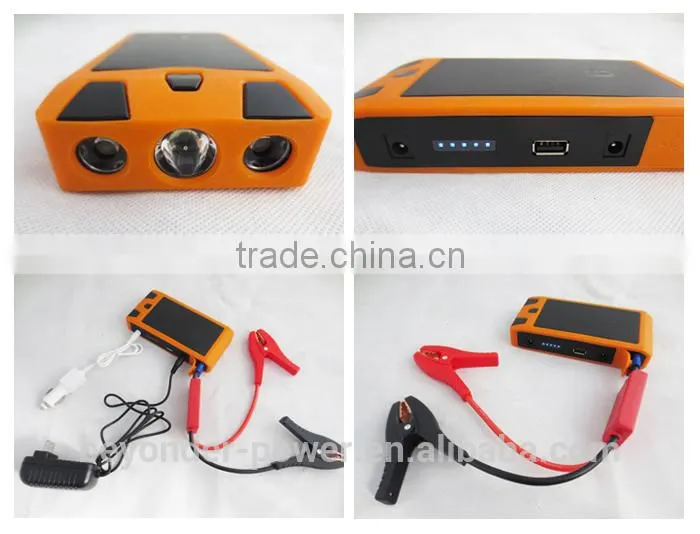 Car jump starter 12000mAh car emergency start power multi-function mini jump starter for 12v car & ultra-bright LED flash light