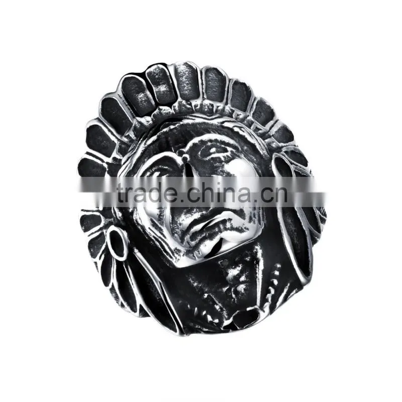 2016 Hot selling old fashiones 316L stainless steel Indian ring for souvenir