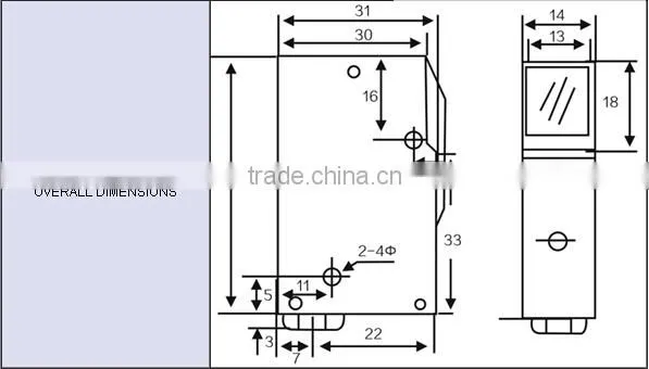 G33 Series 10-30VDC/90-250VAC NPN/PNP/2 Wires with NO/NC/NO+NC output Infrared Photoelectric Sensor , Photoelectric Switches
