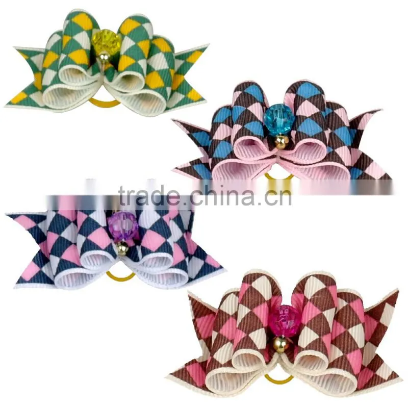 Multi Color Handmade Grooming Bows Wholesale Dog Hair Bows