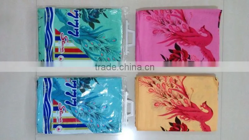 333 777 80*90" 560g 650g 750g polycotton printed classic flower peacock bed sheet at cheap price