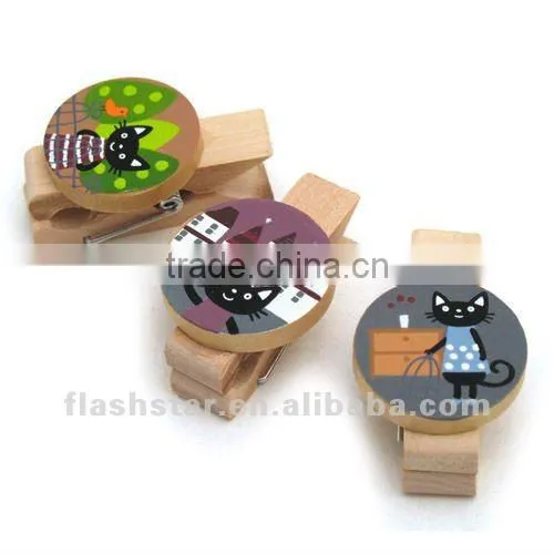 promotional cartoon bookmark wooden Cartoon clip