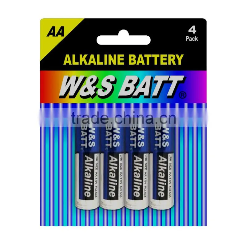 lr6 aa am-3 1.5V Alkaline Battery OEM welcomed blister/shrink pack