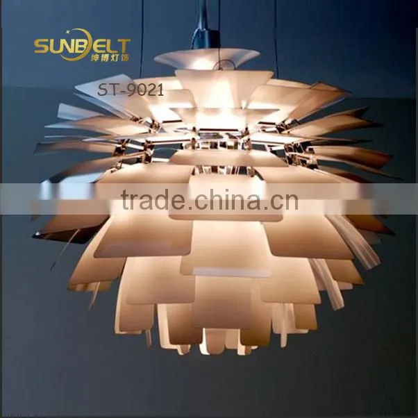 ST-9021 Sunbelt modern Artichoke lamp, Aluminium Pinecone lamp, PH Artichoke Lamp, best modern lamp supplier in Zhongshan.