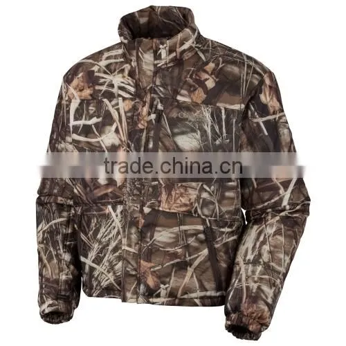 Camo waterproof hunting jacket