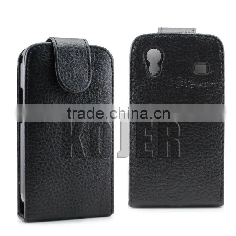 Leather Flip Mobile Phone Case for Samsung Galaxy Ace (S5830)