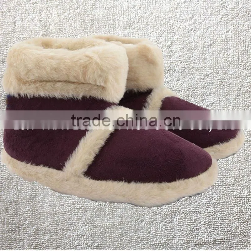 Polka Dot. Microsuede Indoor Snug Boot Slipper for ladies