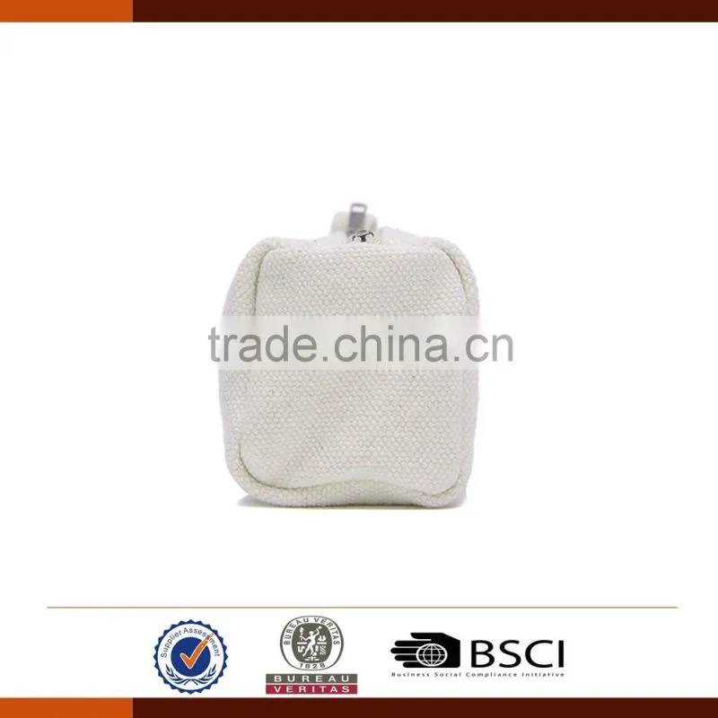 custom white canvas pencil case for students