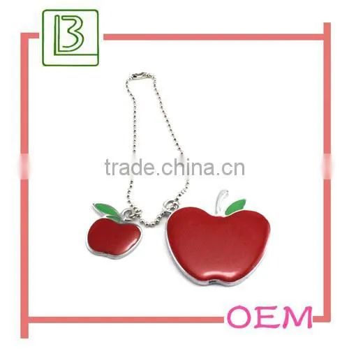 metal enamel apple keychain for promotional