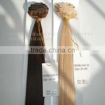 BEST QUALITY human clip hair extension, more style available
