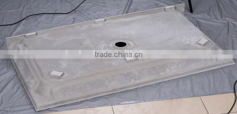 North America market UPC/cUPC certified 3 side aclove tile flange shower tray, fiberglass shower base, usa standard shower base