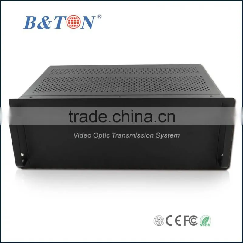 2U rack mount chassis fiber optical transmitter and receiver