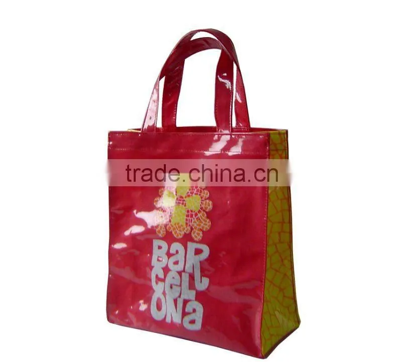 Promotional Quality Canvas With PVC Coated Shopping Bag