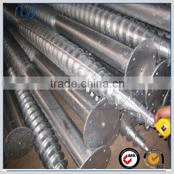 alibaba china solar ground screw with flange plate