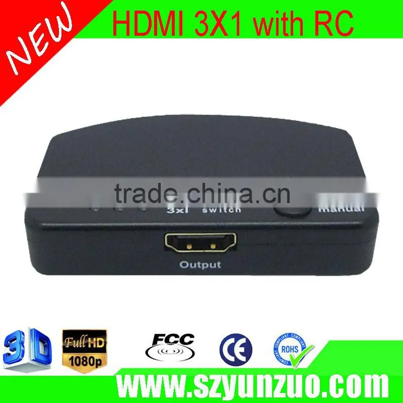Mini size hdmi switch 3X1