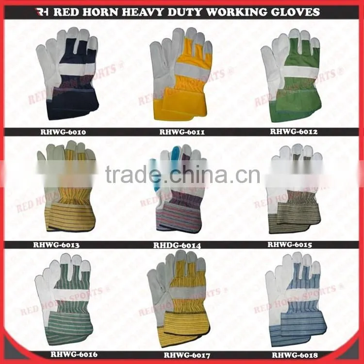 Cow Split Leather Safety Gloves, Cheap Working Gloves
