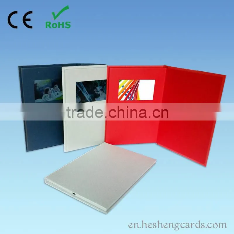 Insurance presentations 7 inch lcd screen greeting card