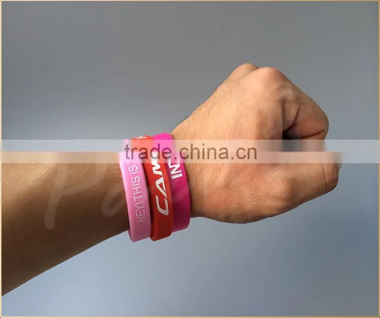 Advertising custom silicon wristband rubber bracelet