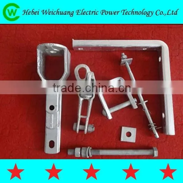 High quality galvanized transmission line hardware pole clamp for electric line fitting
