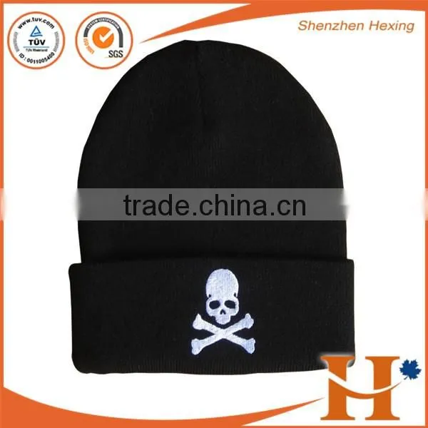 Customized winter hat knitted hat beanies 100% polyester