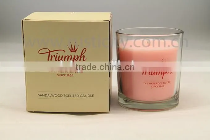 Eco-friendly pillar shape candle in glass jar