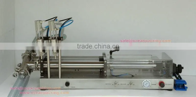full pneumatic liuqid packing machine with 2 heads