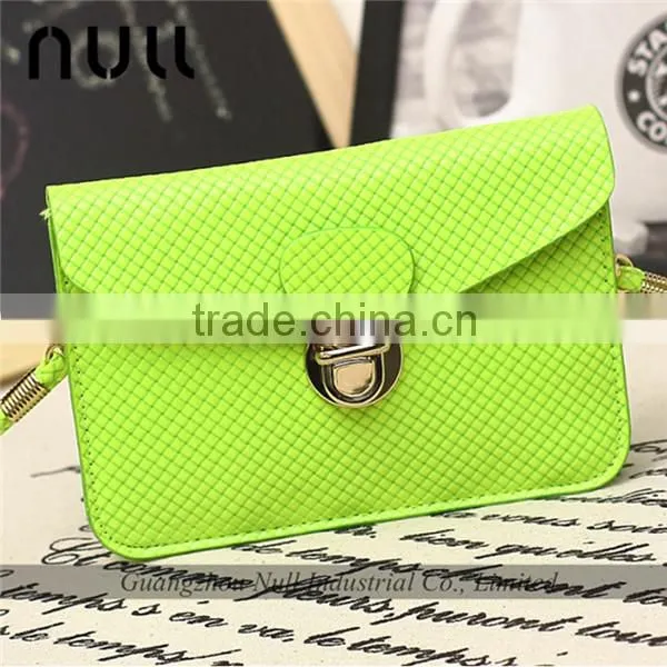 Two layer fashion girls wrist strap phone wallet