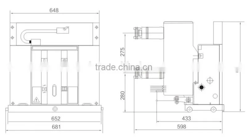 12kv VS1-12 permanent magnetic Indoor high voltage vacuum circuit breaker