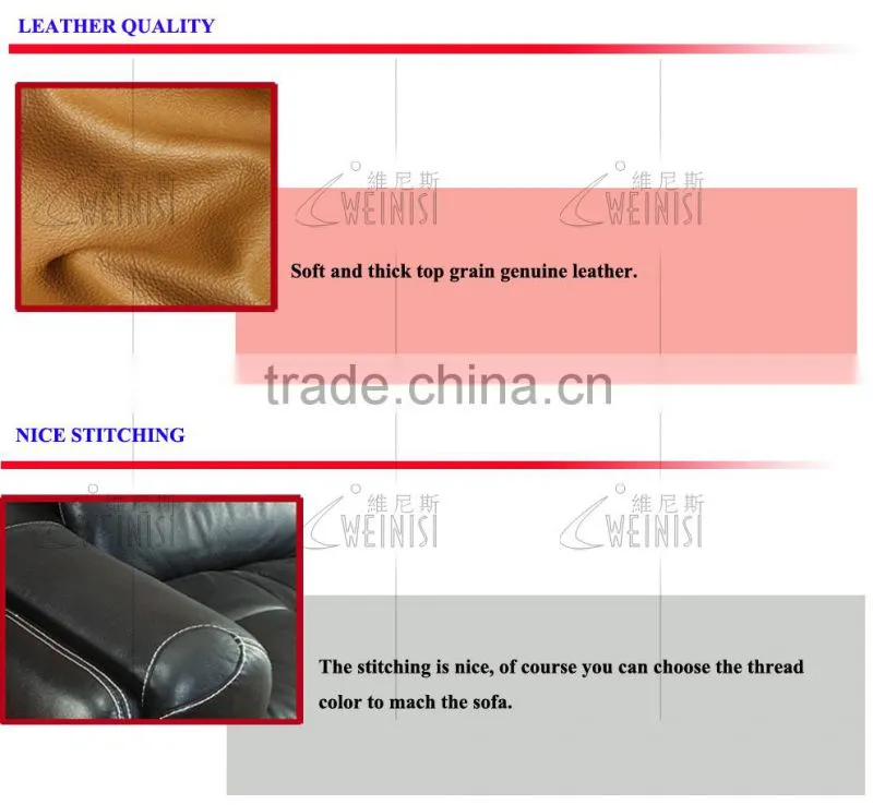 AD508 Leather recliner couch