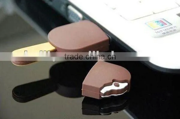 2013 the most popular and high quality chocolate ice cream silicone USB cover in summer